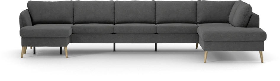 County - 4-sits soffa med schäslong vänster och divan höger - Grå