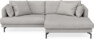 Harper - 4-sits med schäslong XL höger - Vit