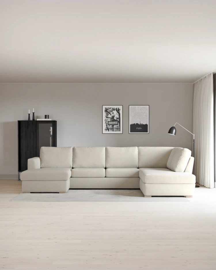 Friday - 3-sits soffa med schäslong vänster och divan höger - inspiration