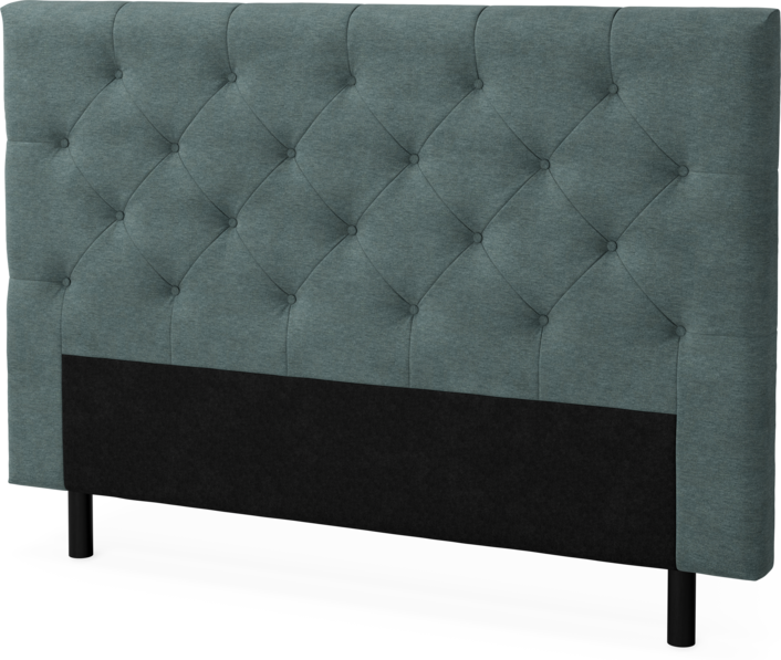 Delux Pikerad Låg - Sänggavel, 90-210 cm - Blå