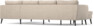 County - 3-sits soffa med schäslong vänster och divan höger - Beige
