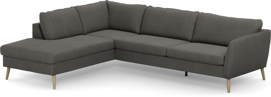 County - 2,5-sits soffa med divan vänster - Brun