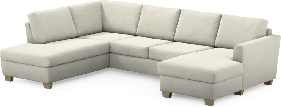 Friday - 3-sits soffa med divan vänster och schäslong höger - Vit