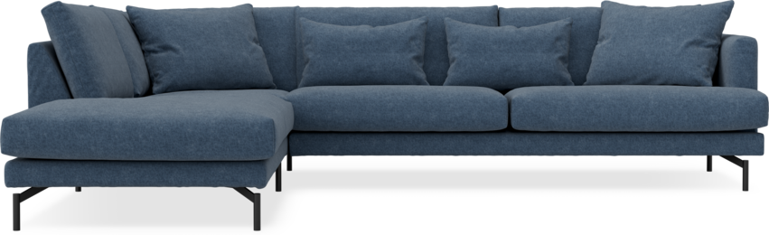 Harper - 3-sits soffa med divan vänster - Blå