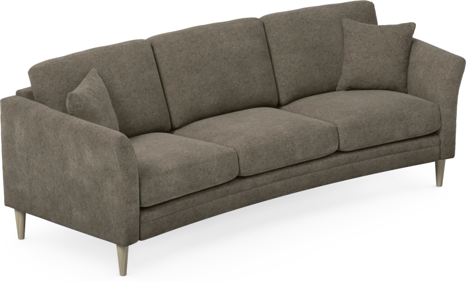 Eden - 3-sits soffa svängd - Brun
