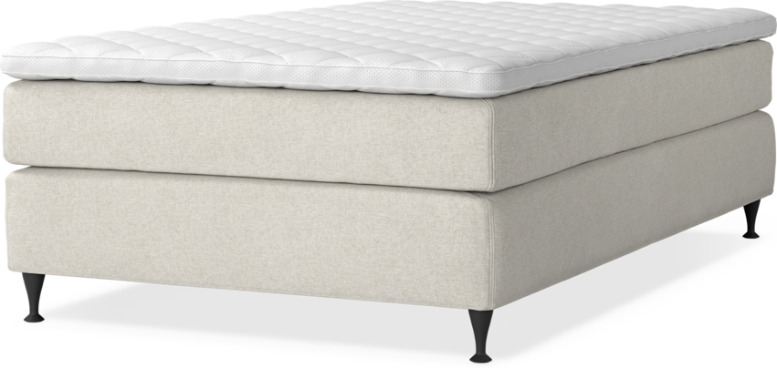 Delux Sense - Kontinentalsäng, enkelsäng 120 cm med bäddmadrass - Beige