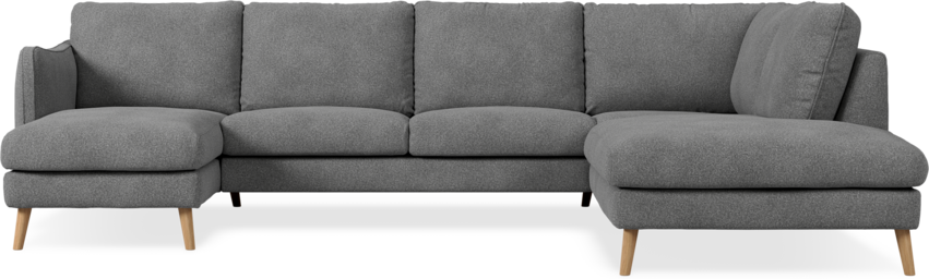 Madison Lux - 2-sits soffa med schäslong vänster och divan höger - Vit