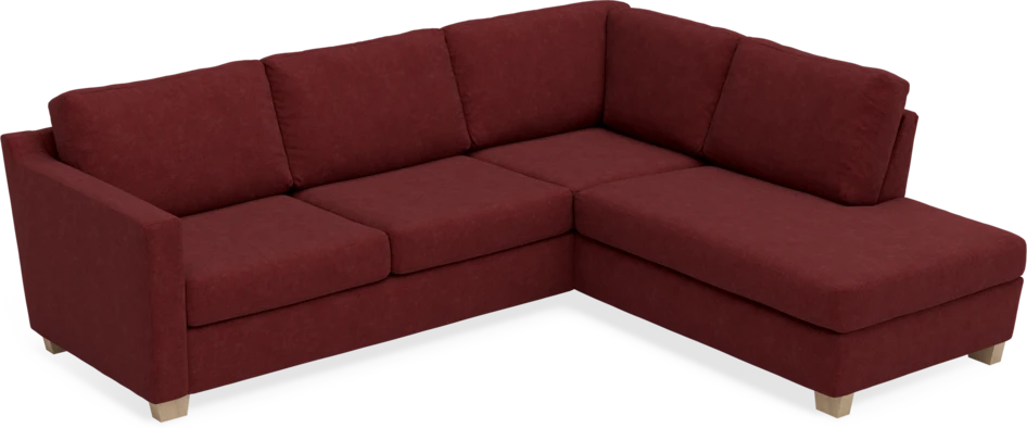Friday - 2,5-sits soffa med divan höger - Rosa