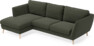 Madison Lux - 2-sits soffa med schäslong vänster - Grön