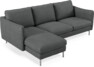 Madison Lux - 2-sits soffa med schäslong vänster - Grå