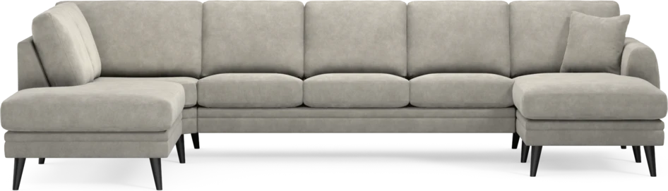Eden - 3-sits soffa med divan vänster och schäslong höger - Grå