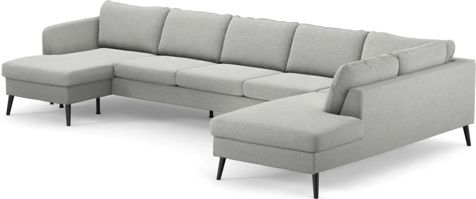 County - 4-sits soffa med schäslong vänster och divan höger - Grå