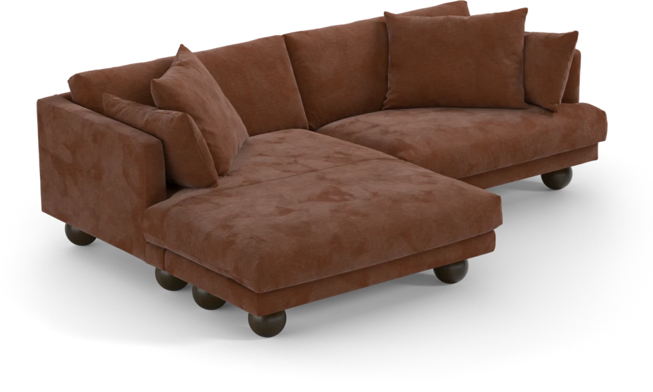 Harper - 4-sits med schäslong XL vänster - Orange