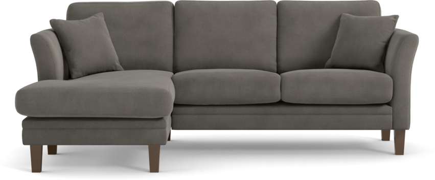 Eden - 2-sits soffa med schäslong - Grå