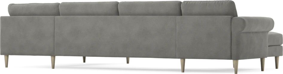 Bridge - 3-sits soffa med schäslong vänster och divan höger - Grå