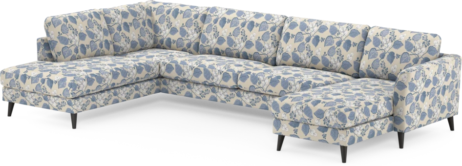 Bridge - 3-sits soffa med divan vänster och schäslong höger - Blå