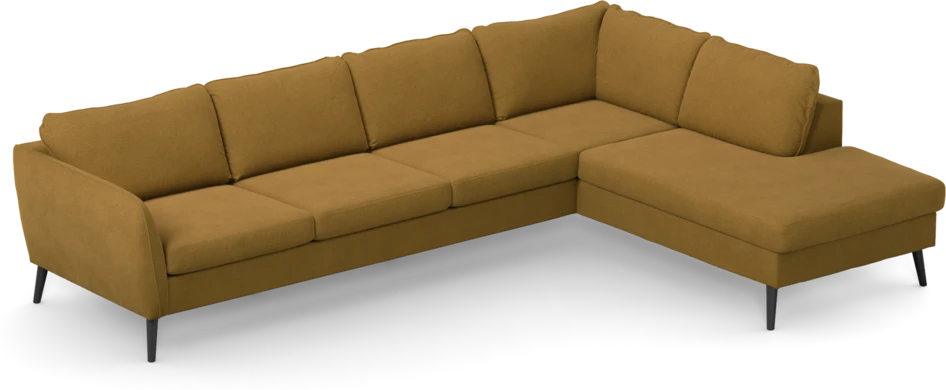 County - 3-sits soffa med divan höger - Gul