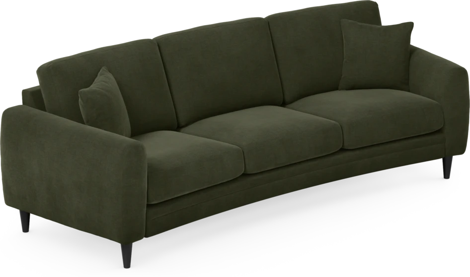 Eden - 3-sits soffa svängd - Grön