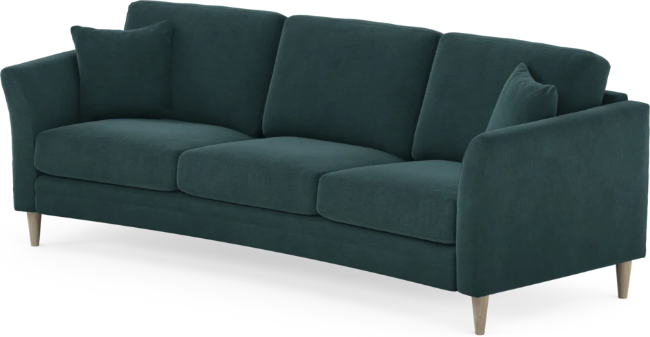 Eden - 3-sits soffa svängd - Blå
