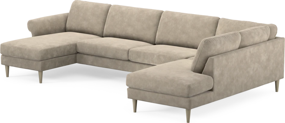 Bridge - 3-sits soffa med schäslong vänster och divan höger - Beige