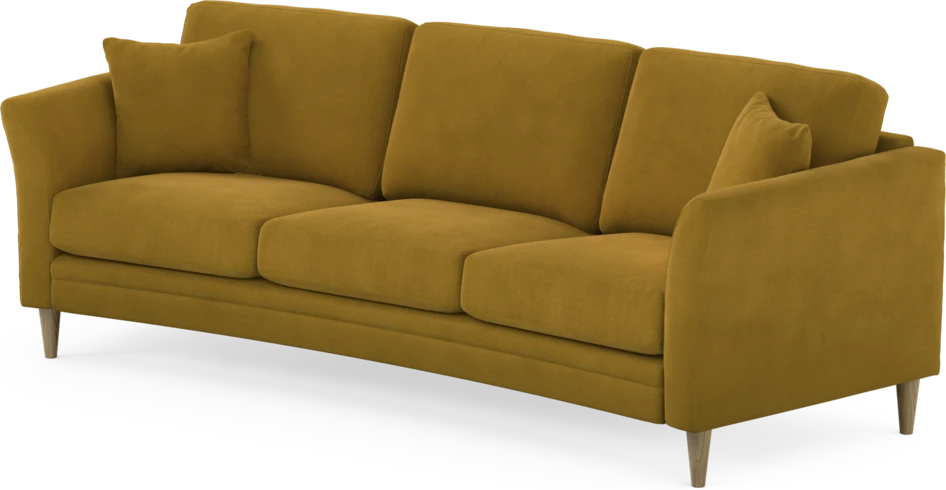 Eden - 3-sits soffa svängd - Gul