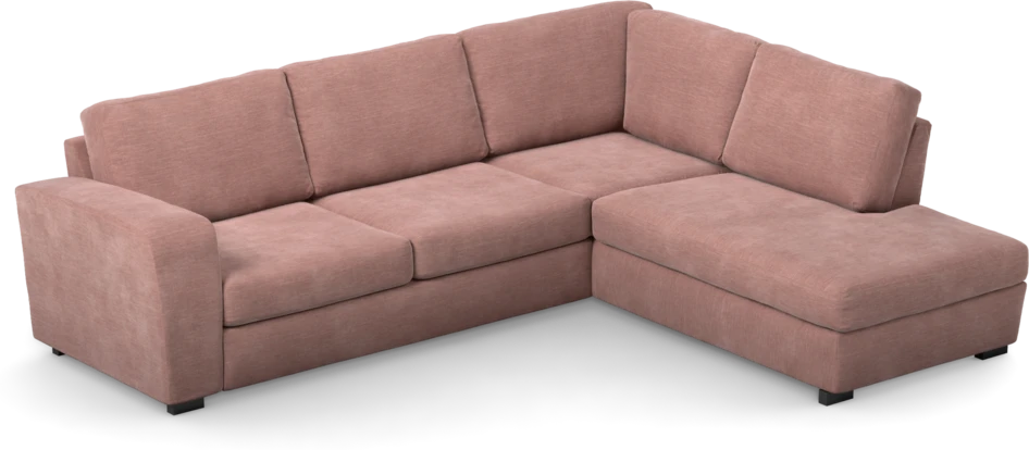 Friday - 2,5-sits soffa med divan höger - Rosa