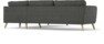 Bridge - Hörnsoffa, 3+3-sits - Grå