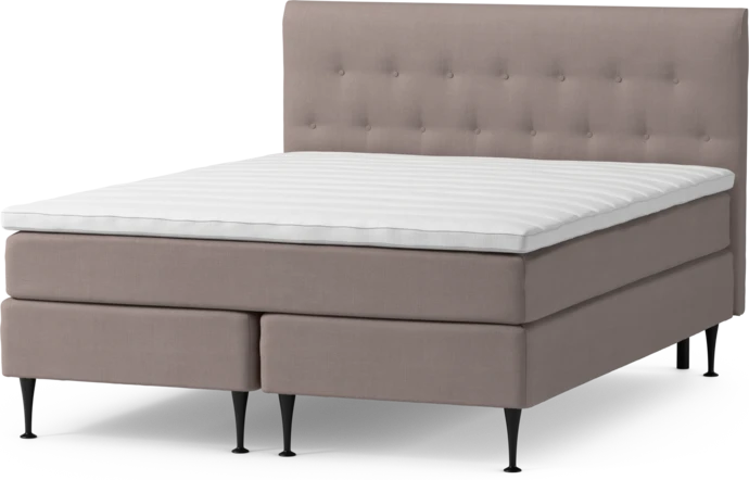 Roma Family, Kontinentalsäng, dubbelsäng med bäddmadrass och sänggavel låg pikerad, B 160-180