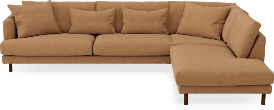Harper - 3-sits soffa med divan höger - Gul