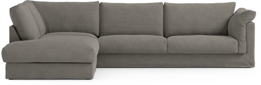 Cherrie Klädsel -  3-sits soffa med divan vänster - Grå