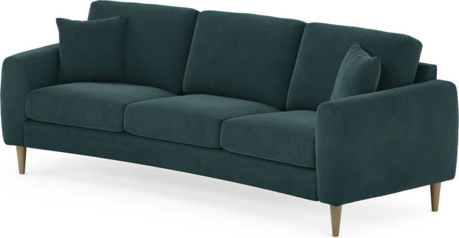Eden - 3-sits soffa svängd - Blå