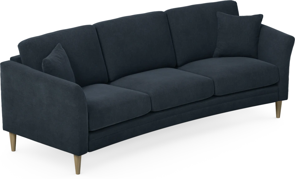 Eden - 3-sits soffa svängd - Blå