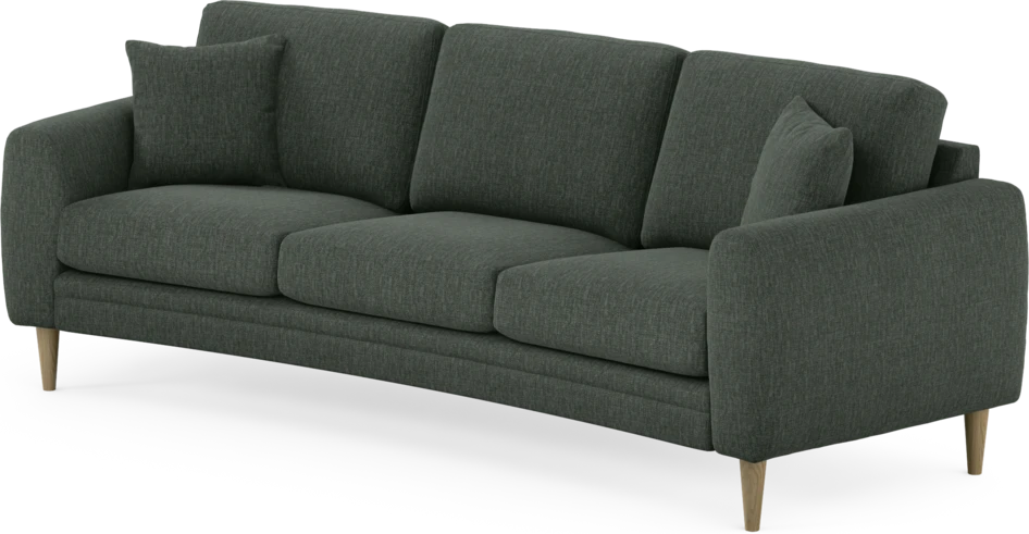 Eden - 3-sits soffa svängd - Grön