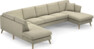 Eden - 3-sits soffa med divan vänster och schäslong höger - Beige