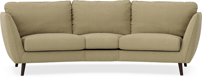 Madison - 3-sits soffa svängd, 70 cm - Gul