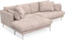 Harper - 4-sits med schäslong XL vänster - Rosa