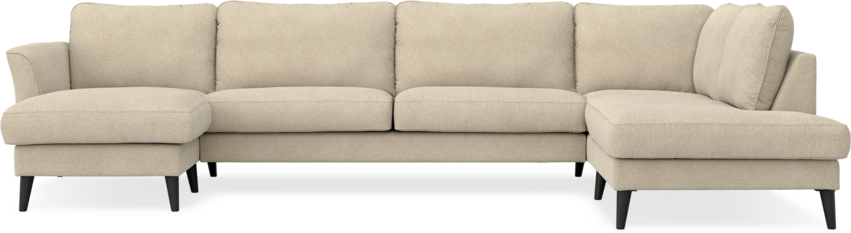 Bridge - 3-sits soffa med schäslong vänster och divan höger - Beige