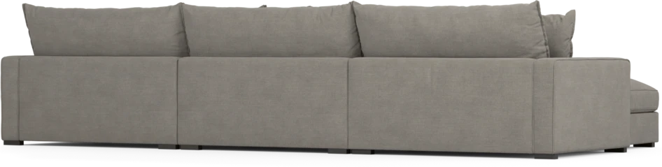 Rossi - 4-sits soffa med schäslong XL vänster - Grå