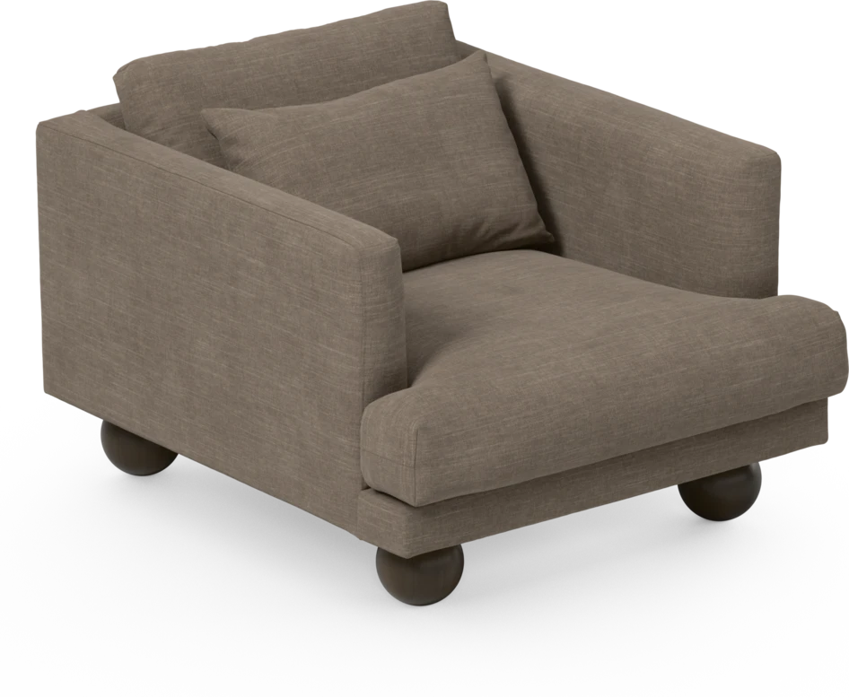 Harper - Fåtölj, 75 cm - Brun