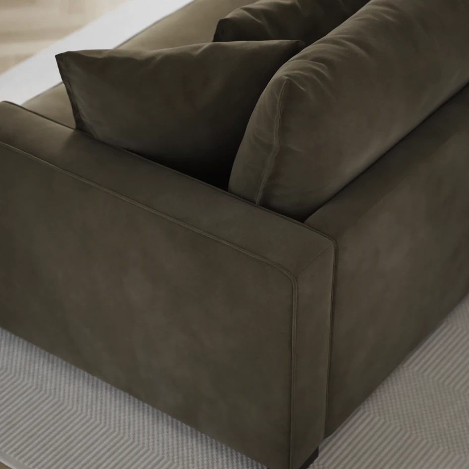 Rossi - 3-sits soffa, hel dyna - Grön