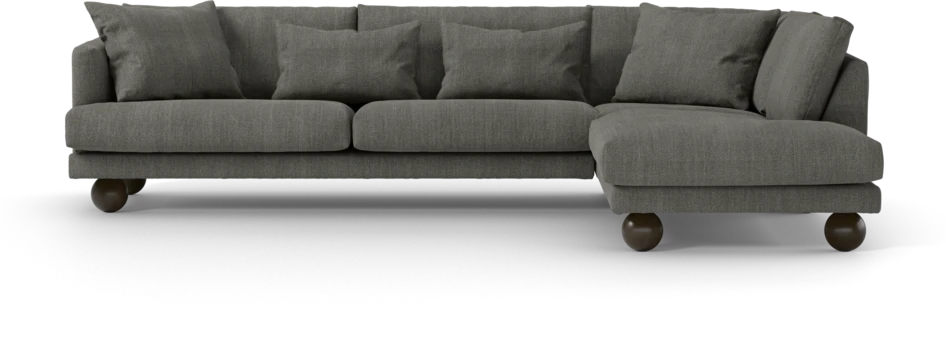 Harper - 3-sits soffa med divan höger - Grå