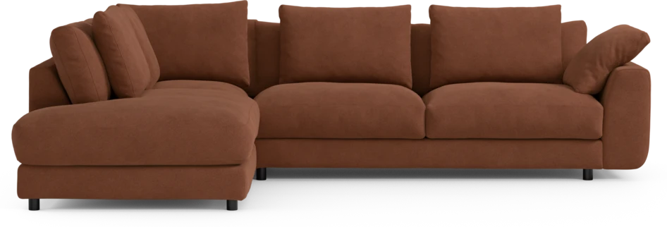 Amie - 3-sits med divan vänster - Orange