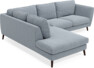 Madison - 2-sits soffa med divan vänster - Blå