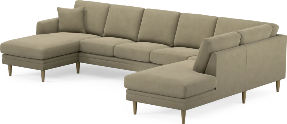 Eden - 3-sits soffa med schäslong vänster och divan höger - Beige