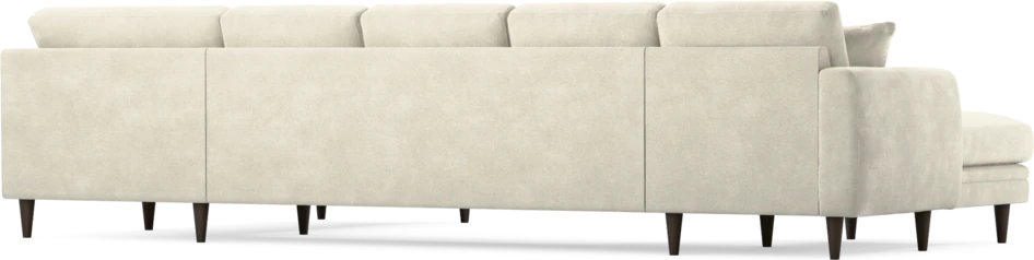 Eden - 3-sits soffa med schäslong vänster och divan höger - Vit