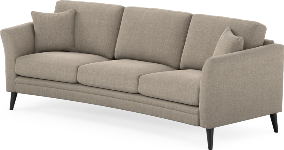 Eden - 3-sits soffa svängd - Beige