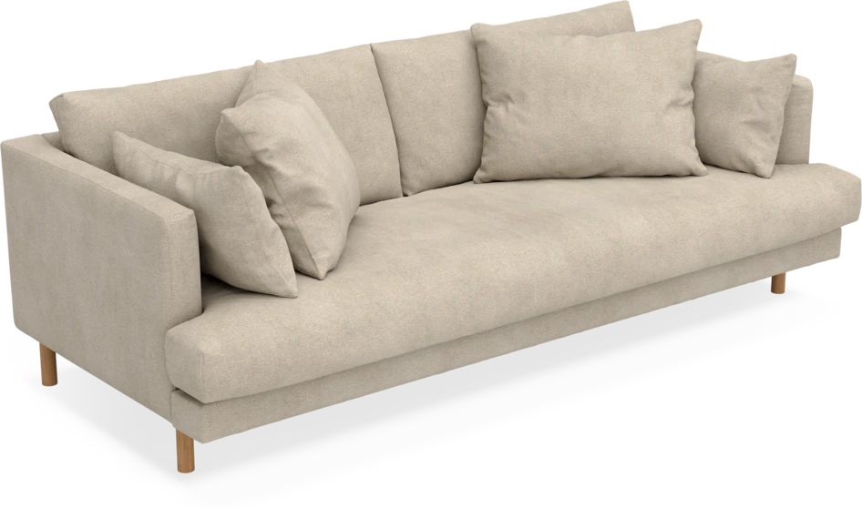 Harper - 3-sits soffa, hel dyna - Beige