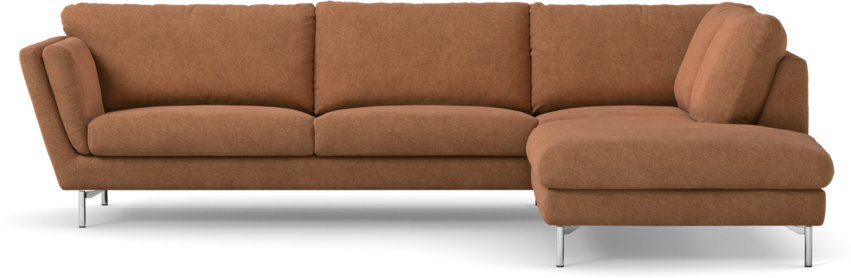 Madison Lux - 3-sits soffa med divan höger - Orange