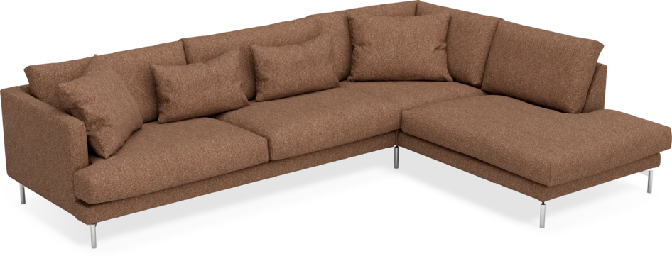 Harper - 3-sits soffa med divan höger - Orange