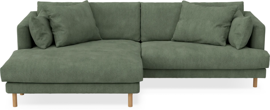Harper - 4-sits med schäslong XL vänster - Grön